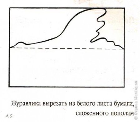 Журавль шаблон для аппликации