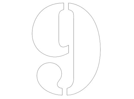 Цифра 11 трафарет