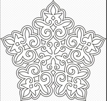 Орнамент для вырезания из бумаги
