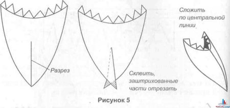 Клюв вороны из бумаги
