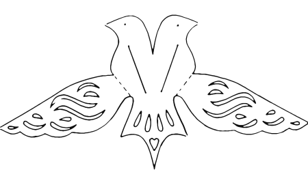 Трафарет птицы для вырезания