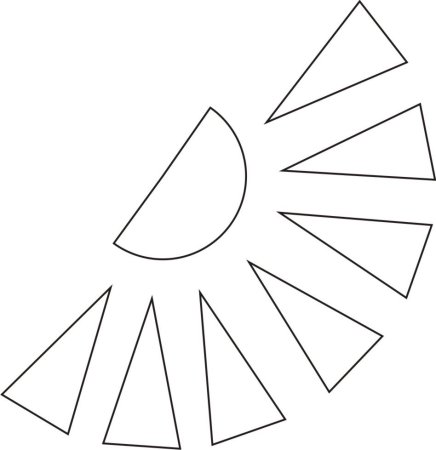 Лучи солнца для вырезания