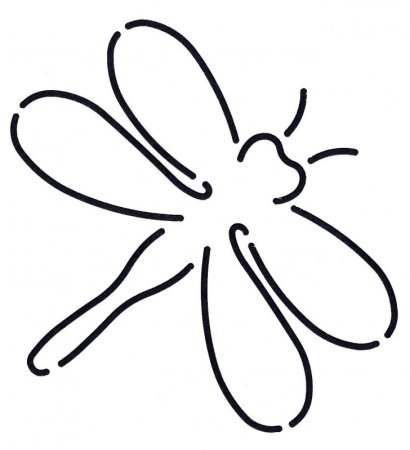 Стрекоза трафарет