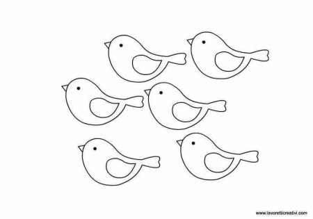 Птичка шаблон для вырезания