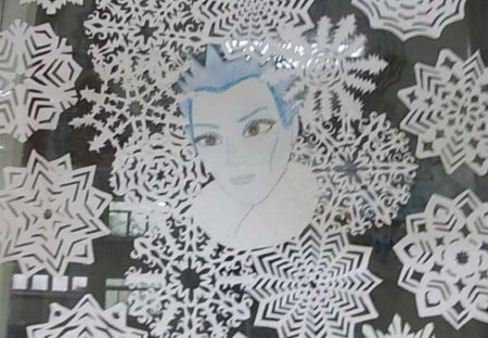 Украшения на окна Снежная Королева