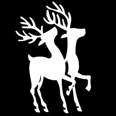 Трафарет оленя для вырезания