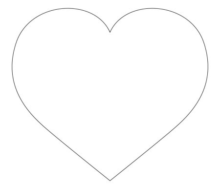 Сердце трафарет для вырезания