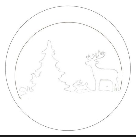 Трафареты на окна новогодние несложные