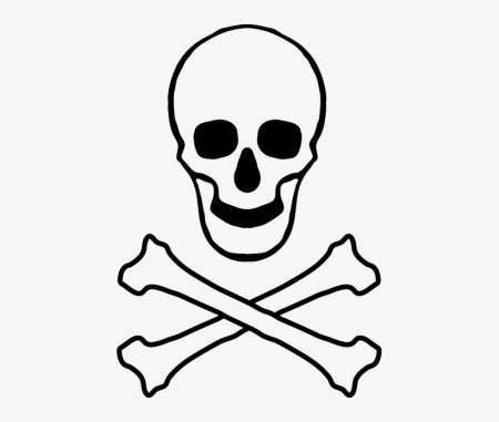 Трафареты пиратского черепа с костями для вырезания из бумаги (40 фото)