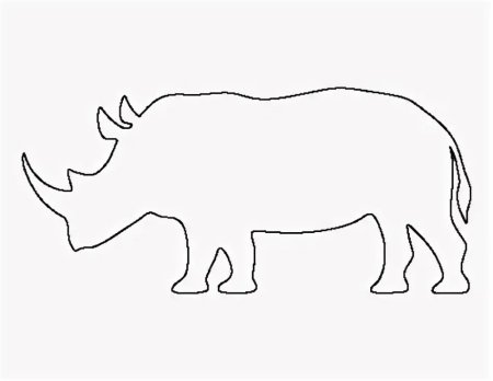 Носорог контур