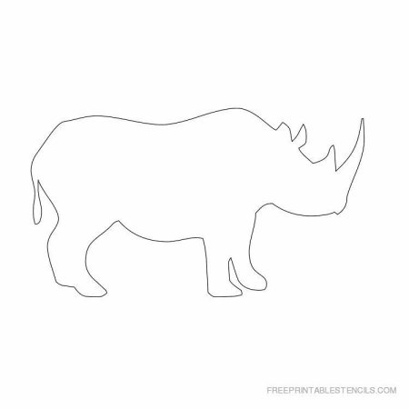 Трафареты носорога для вырезания из бумаги (39 фото)