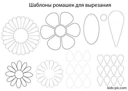 Трафареты листиков и цветочков
