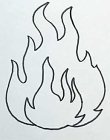 Трафарет огня для вырезания