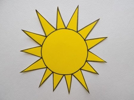 Солнце раскраска для детей