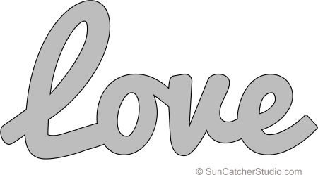 Трафарет Love