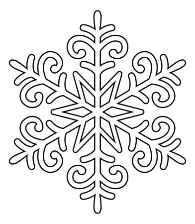 Снежинка раскраска