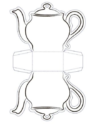 Чайник трафарет для вырезания