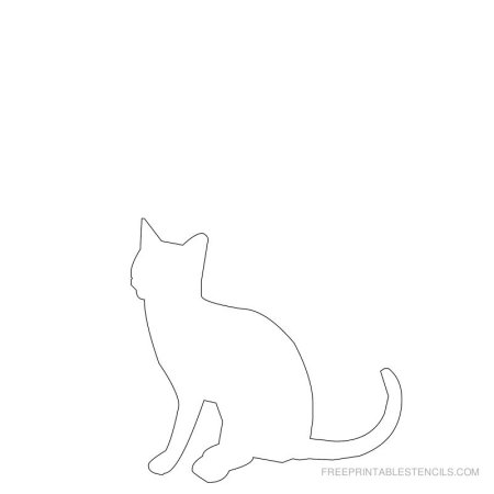 Трафарет кота для вырезания из бумаги