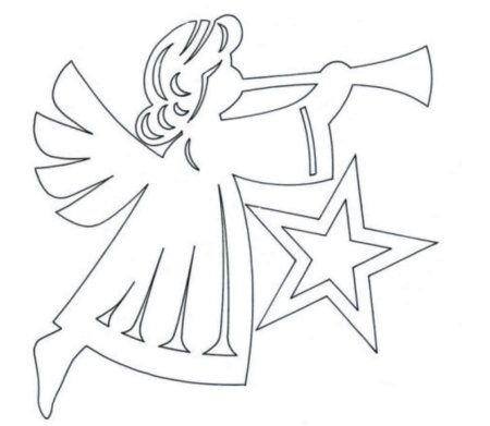 Ангелочки трафареты для вырезания