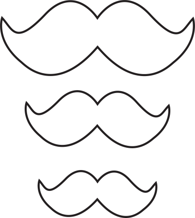 Усы трафарет