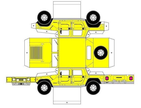 Hummer h1 развертка