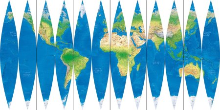 Развертка глобуса