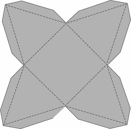 Треугольная коробочка из картона