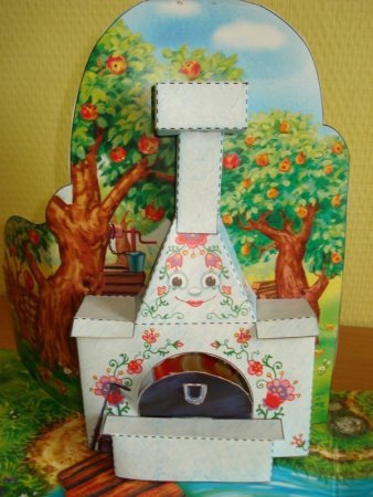 Русская печь из картона