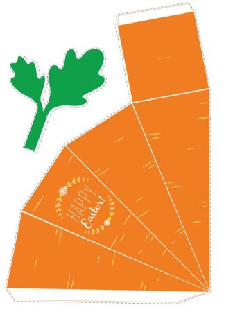 Морковь из бумаги объемная