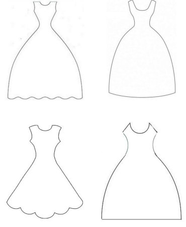 Трафарет платья
