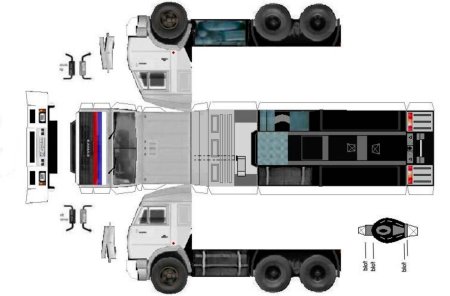 Развертка кабины КАМАЗ 54115