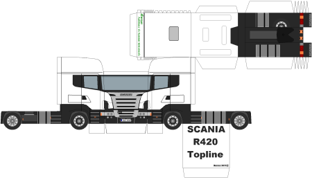 Развертка тягач Scania