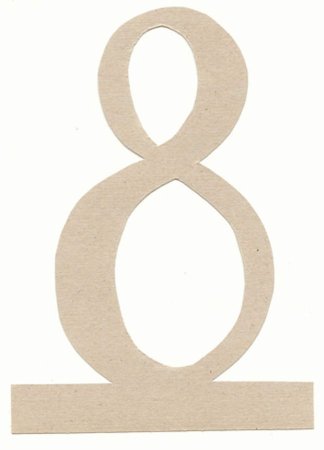Цифра 8 трафарет на 8 марта