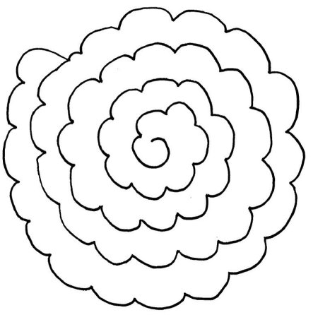 Трафарет для бумажной розы