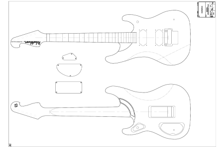 Лекало гитары Ibanez