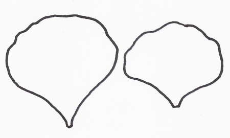 Лепесток мака шаблон