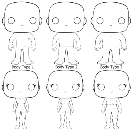 Funko Pop чертеж
