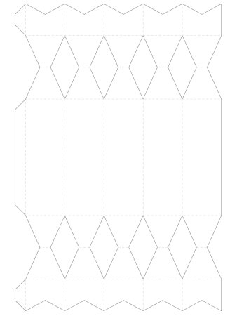 Коробочка в виде конфеты шаблон для печати