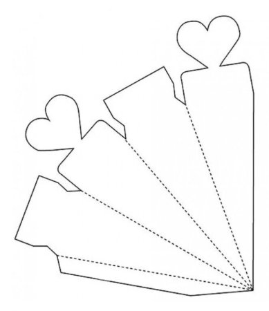 Подарочная коробка трафарет для вырезания