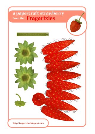 Клубника из бумаги объемная