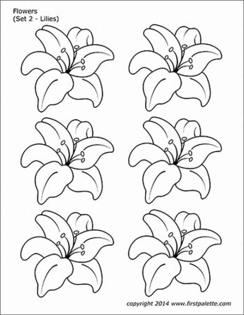 Трафареты лилии из бумаги (48 фото)
