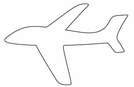 Контур самолетика для детей