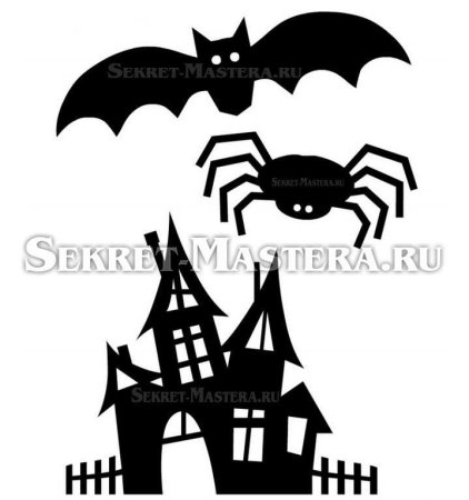 Силуэт паука на Хэллоуин