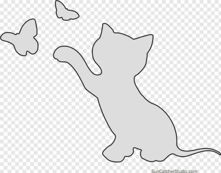 Трафарет котенка