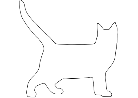 Трафарет кота для вырезания