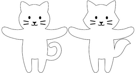 Шаблон котика для вырезания