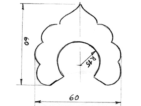 Кокошник Снегурочки выкройка из бумаги