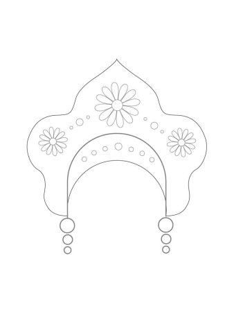 Кокошник раскраска