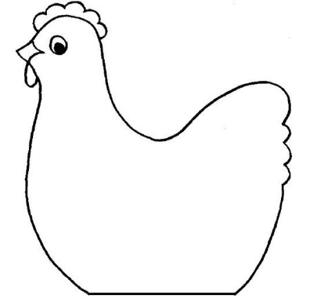 Шаблон курочки для аппликации