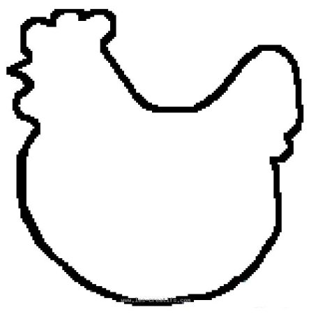 Трафарет курицы